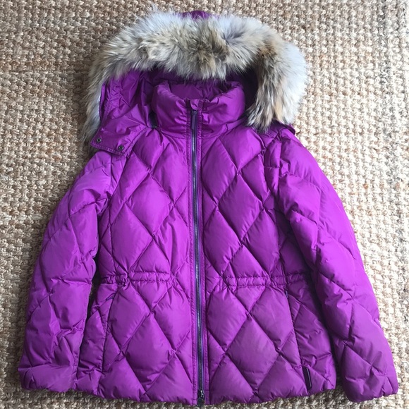 COACH Legacy Fur Trim 85 Percent Down Puffer Coat. Fur Trim. Size Large - Picture 1 of 15